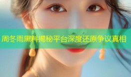 周冬雨黑料揭秘平台深度还原争议真相
