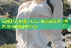 su黑料正能量入口so 快速获取热门黑料与正能量信息平台