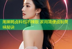 周黑鸭卤料包不辣版 家用简便卤制美味秘诀