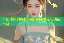 卞正伟黑料揭秘平台 真相曝光与功能一览