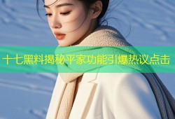 十七黑料揭秘平家功能引爆热议点击