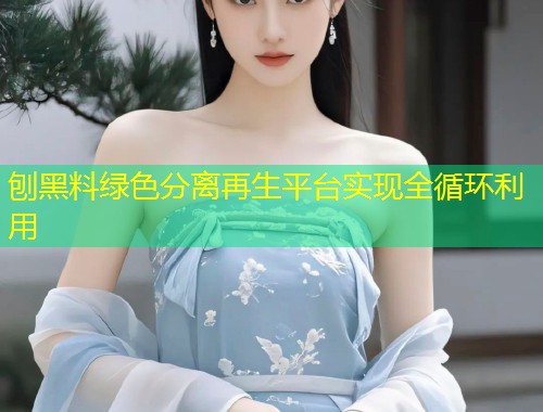 刨黑料绿色分离再生平台实现全循环利用