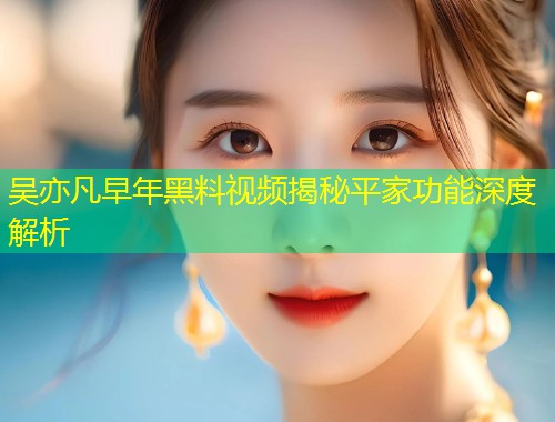 吴亦凡早年黑料视频揭秘平家功能深度解析