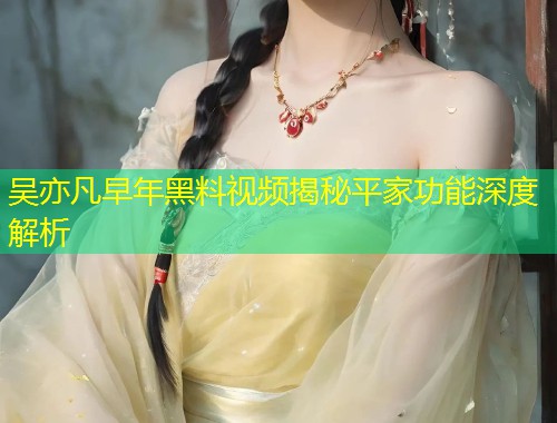 吴亦凡早年黑料视频揭秘平家功能深度解析
